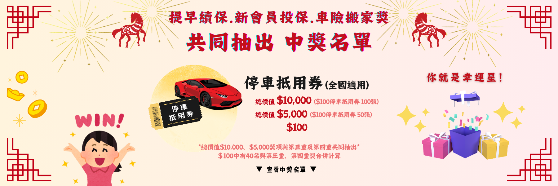 共同抽出 中獎名單
