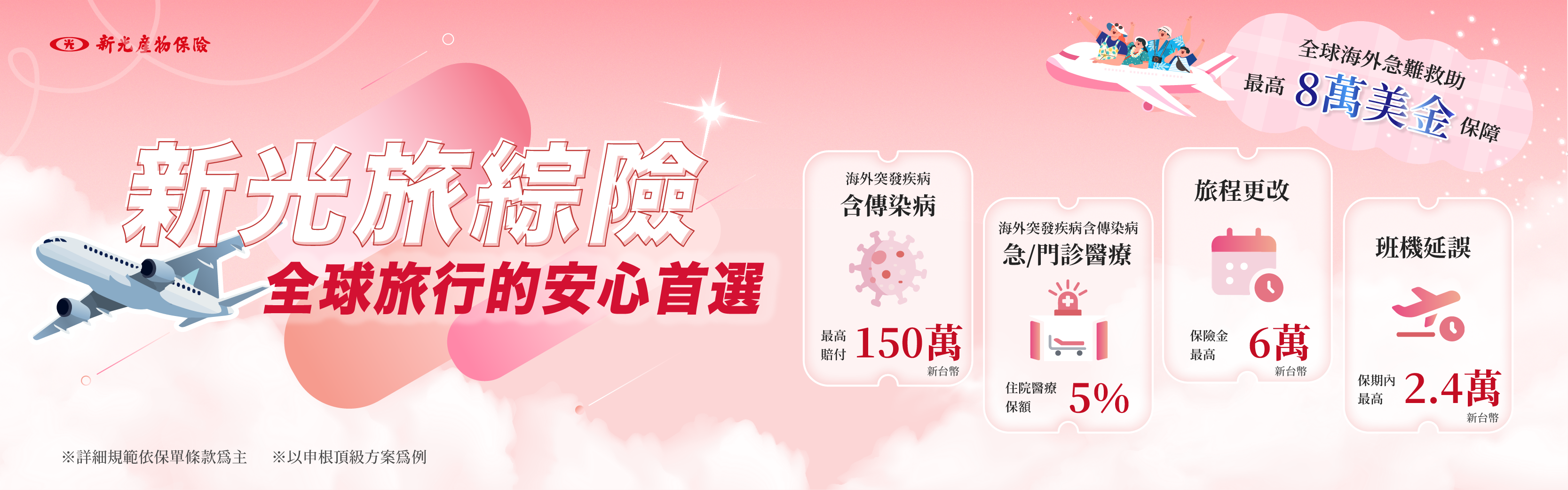 新光國外旅遊綜合險 海外疾病含法定傳染病
