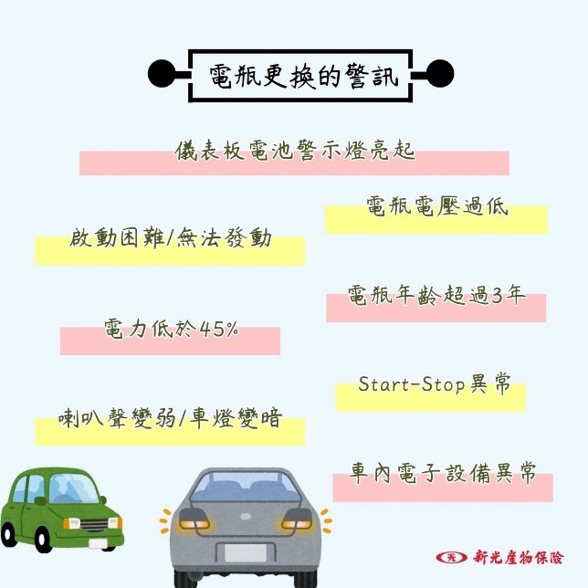 電瓶更換的警訊